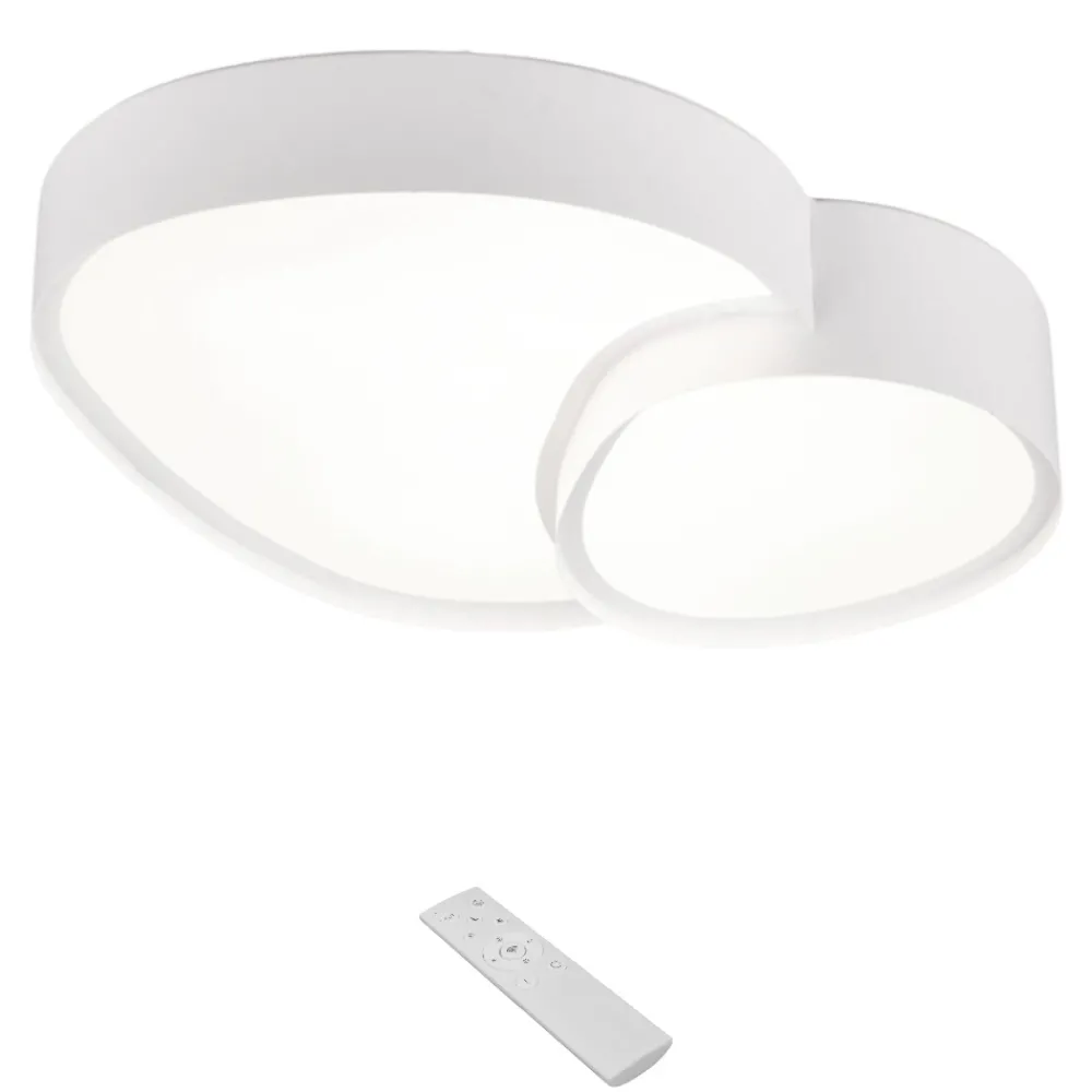 Plafoniere Moderne-Selezionato da Mazzolaluce Plafoniera bianca led 2700k a 6500k 21w design moderna con telecomando