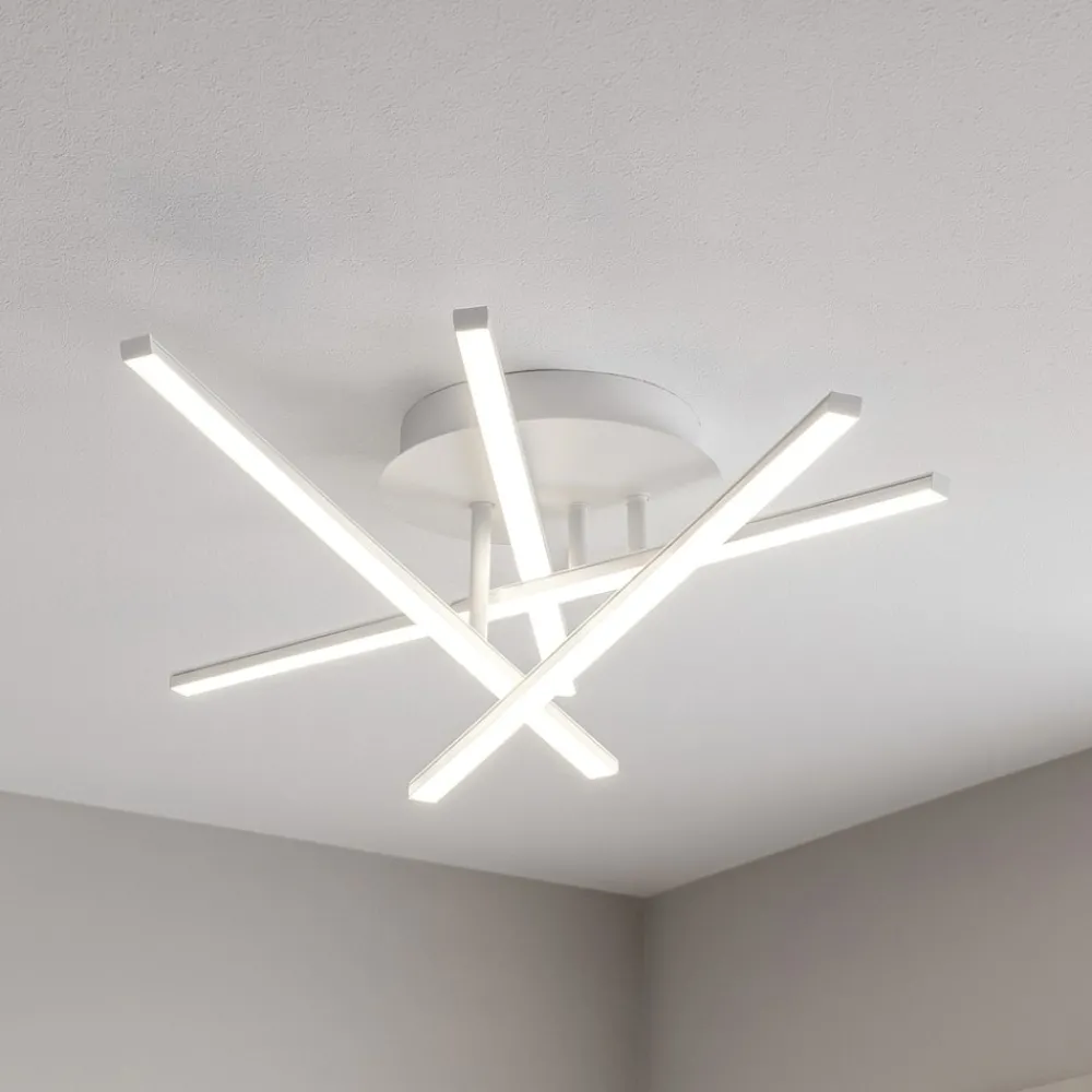 Plafoniere Moderne-Gea Luce Plafoniera bianca led 3000k tullia moderna