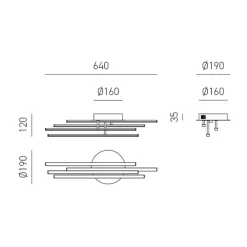 Plafoniere Moderne-Gea Luce Plafoniera bianca led 3000k tullia moderna