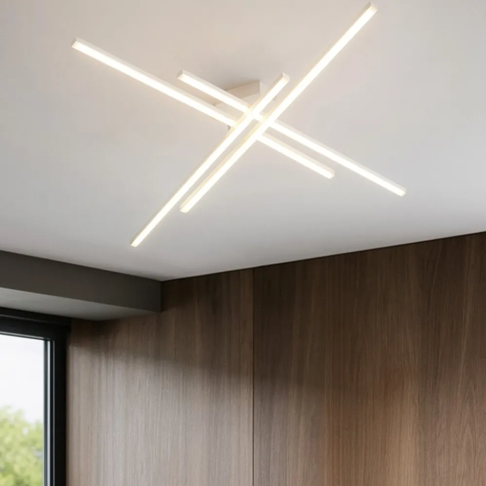 Plafoniere Moderne-Perenz Illuminazione Plafoniera bianca led 58w cct perenz moderna