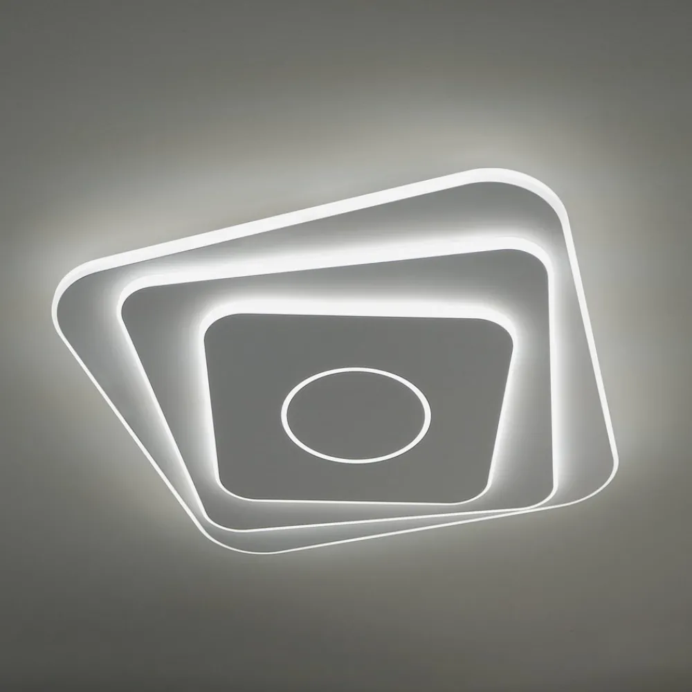 Plafoniere Moderne-Vivida International Plafoniera bianca led 42w dimmerabile 3000k a 6000k vivida square
