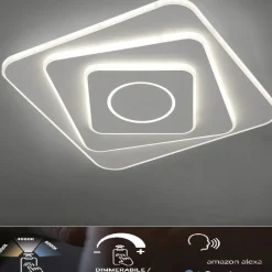 Plafoniere Moderne-Vivida International Plafoniera bianca led 42w dimmerabile 3000k a 6000k vivida square
