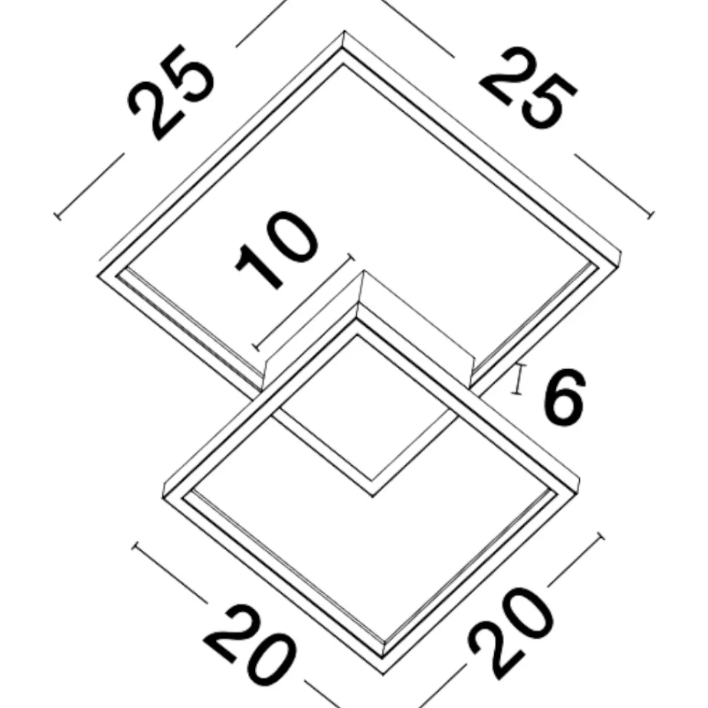 Plafoniere Moderne-Selezionato da Mazzolaluce Plafoniera bianca led 19w 3000k