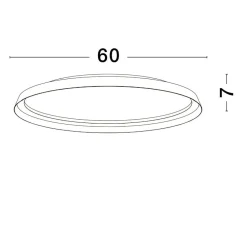 Plafoniere Moderne-Selezionato da Mazzolaluce Plafoniera bianca led 48w 2700k 4000k dimmerabile rotonda moderna
