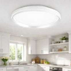 Plafoniere Moderne-Fabas Luce Plafoniera bianca led 52w 2700k 3200k 4000k isy
