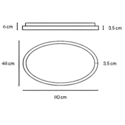 Plafoniere Moderne-Vivida International Plafoniera bianca led 50w 3000k 4000k ovale vivida lifering-o