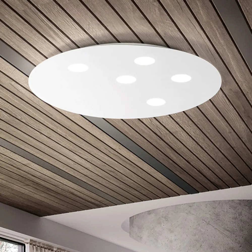 Plafoniere Moderne-Selezionato da Mazzolaluce Plafoniera bianca led 45w 3000k moderna random perenz illuminazione