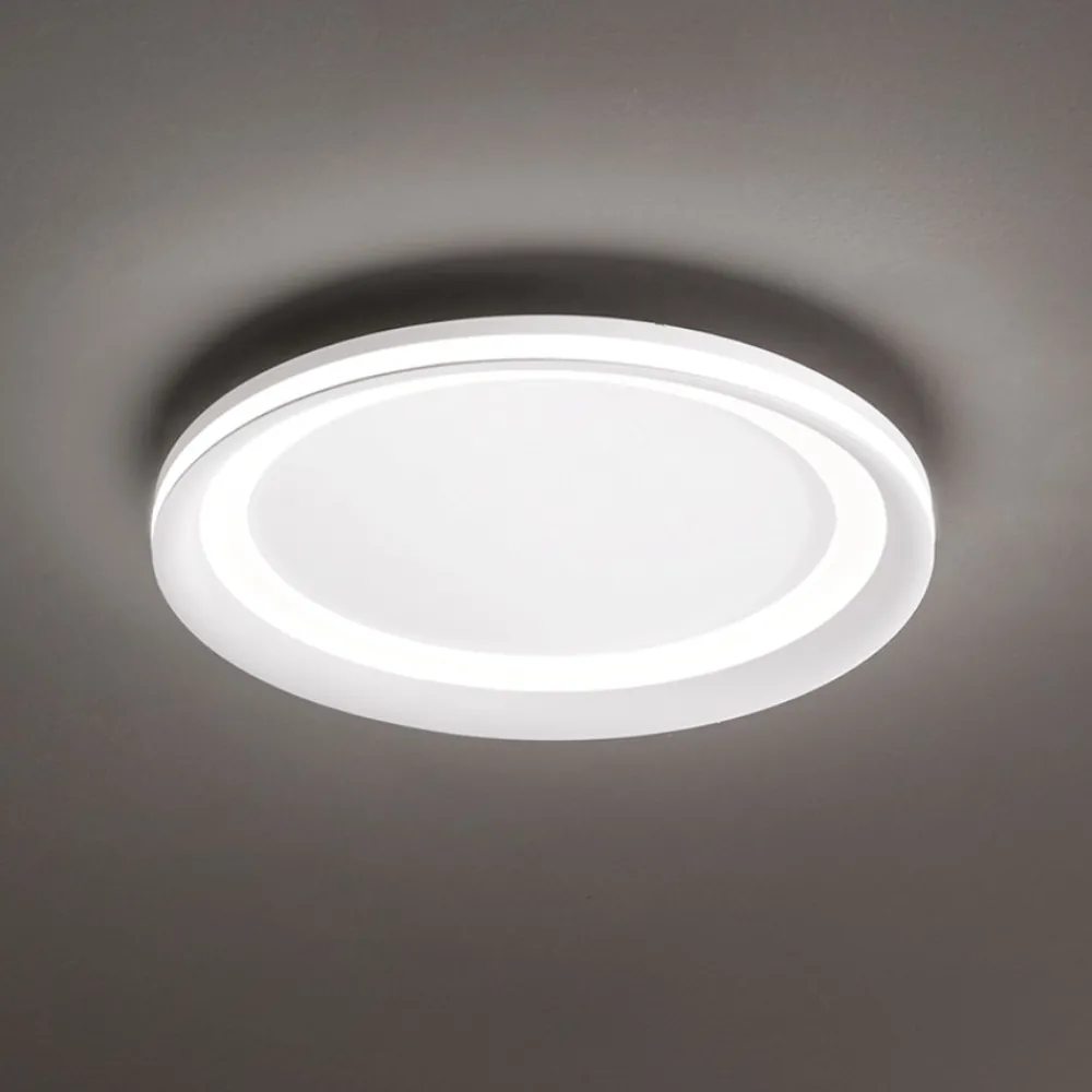Plafoniere Moderne-Perenz Illuminazione Plafoniera bianca led 66w 3000k perenz edge da soffitto moderna