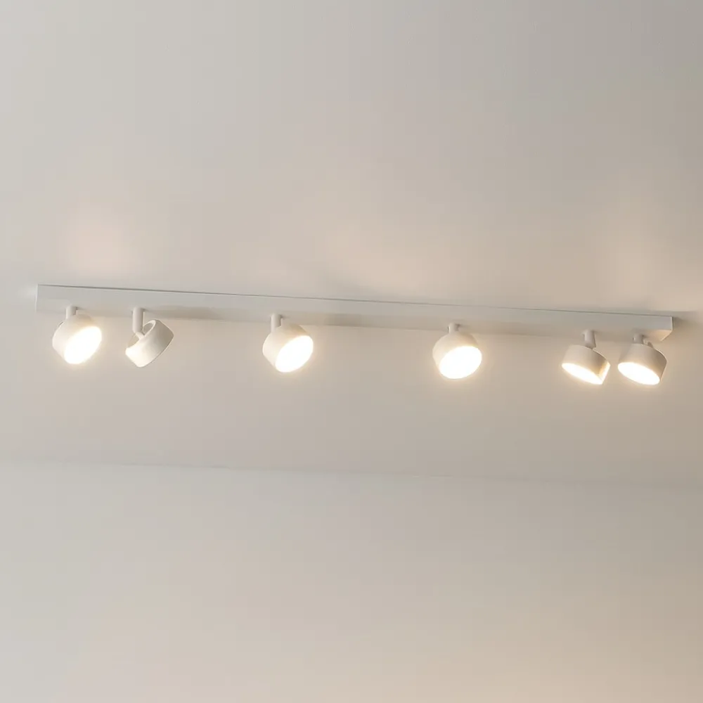 Plafoniere Moderne-Top Light Plafoniera bianca 6 luci orientabili per cucina toplight