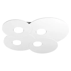 Plafoniere Moderne-Top Light Plafoniera bianca 4 luci per cucina moderna