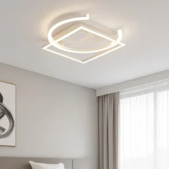 Plafoniere Moderne-Selezionato da Mazzolaluce Plafoniera bianca moderna led 4000k orientabile