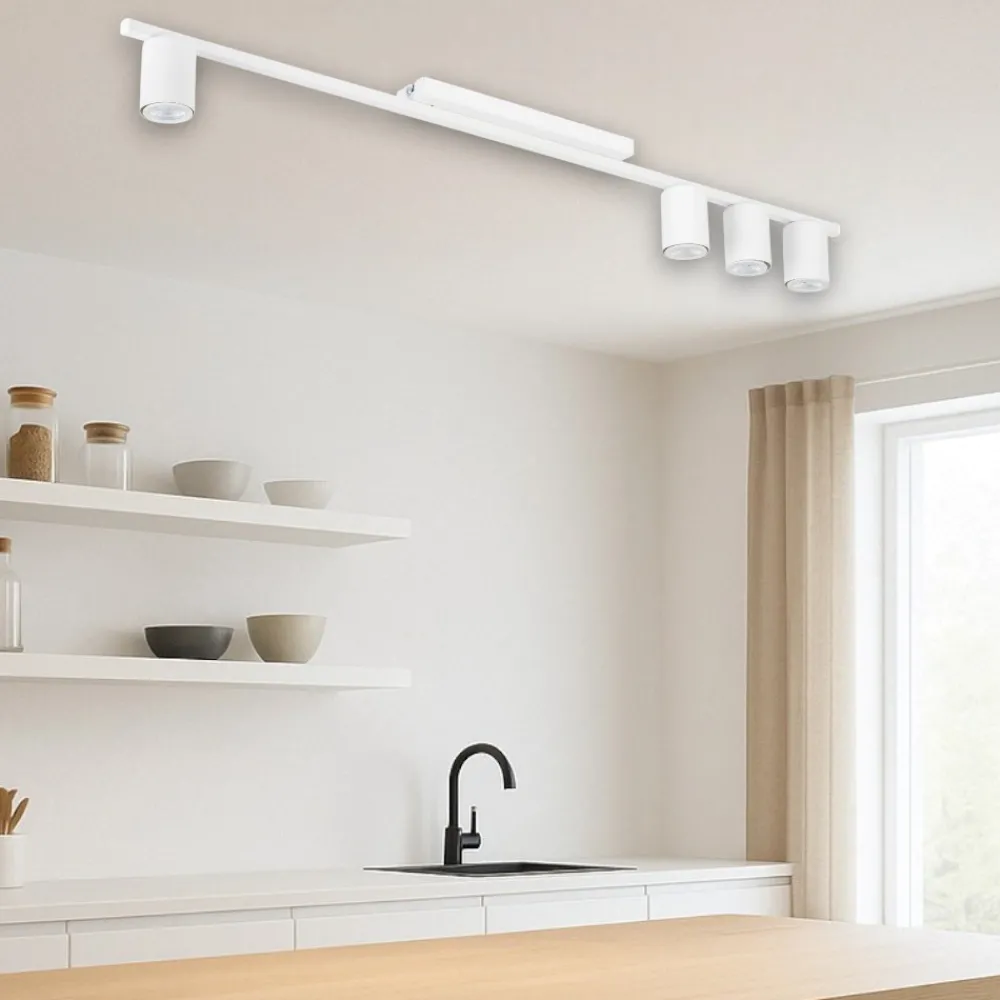 Plafoniere Moderne-Selezionato da Mazzolaluce Plafoniera bianca per cucina moderna