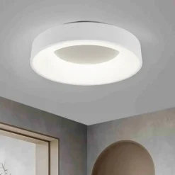 Plafoniere Moderne-Selezionato da Mazzolaluce Plafoniera bianca per cucina rotonda led 4000k