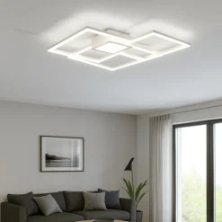 Plafoniere Moderne-Selezionato da Mazzolaluce Plafoniera bianca quadrati led 4000k 38w moderna