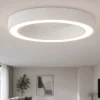 Plafoniere Moderne-Selezionato da Mazzolaluce Plafoniera bianca tonda anello 80 cm moderna led 59w cct 2700k a 4000k dimmerabile con telecomando app