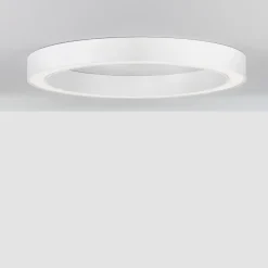 Plafoniere Moderne-Selezionato da Mazzolaluce Plafoniera bianca tonda anello 80 cm moderna led 59w cct 2700k a 4000k dimmerabile con telecomando app