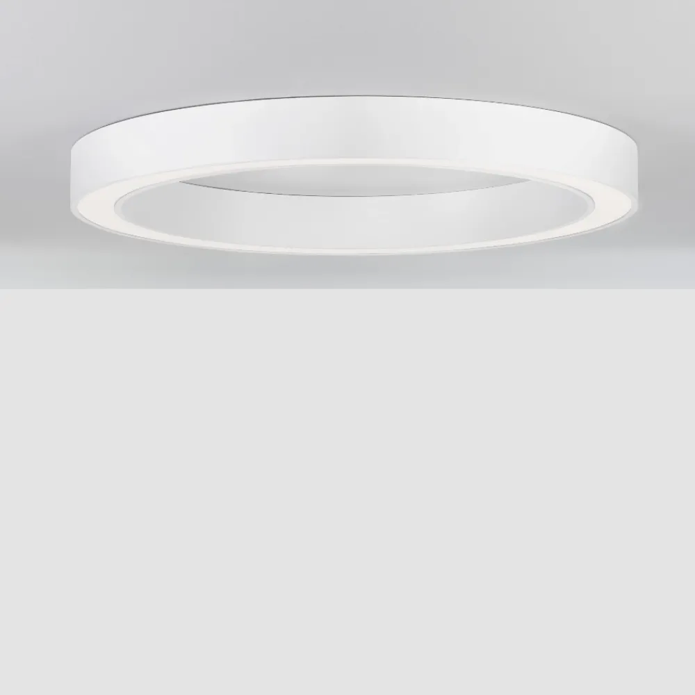 Plafoniere Moderne-Selezionato da Mazzolaluce Plafoniera bianca tonda anello 80 cm moderna led 59w cct 2700k a 4000k dimmerabile con telecomando app