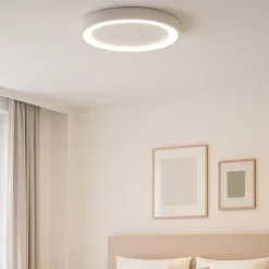 Plafoniere Moderne-Selezionato da Mazzolaluce Plafoniera bianca tonda led 30w 3000k moderna