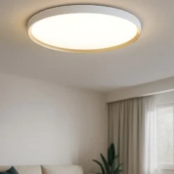 Plafoniere Moderne-Perenz Illuminazione Plafoniera bianco oro tonda led 45w cct halo