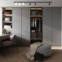 Illuminazione A Binario-Selezionato da Mazzolaluce Plafoniera binario 159cm nero con faretti orientabili sfere vetro fp