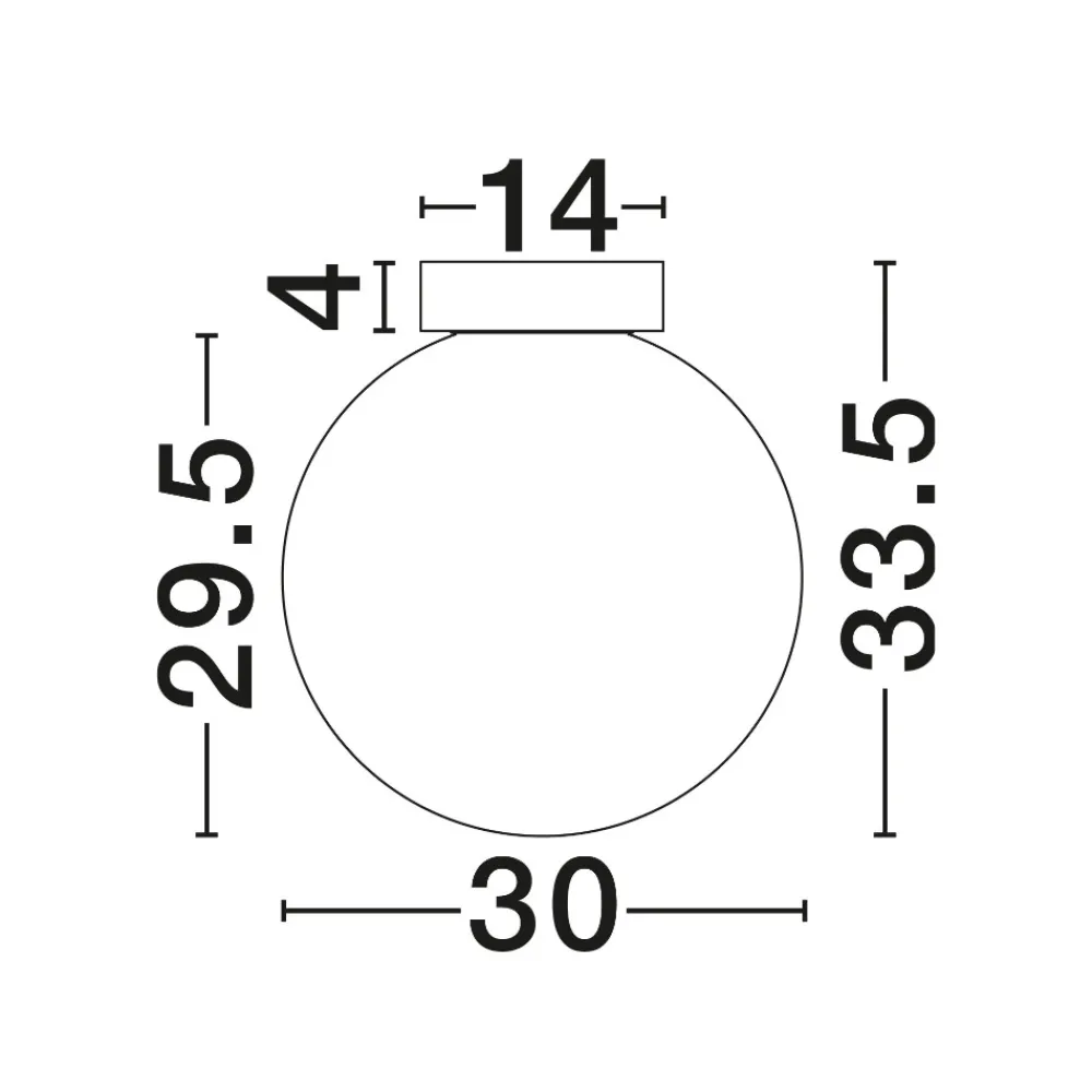 Plafoniere Moderne-Selezionato da Mazzolaluce Plafoniera boccia di vetro bianco sfumato 30 cm moderna led 9w 3000k dimmerabile