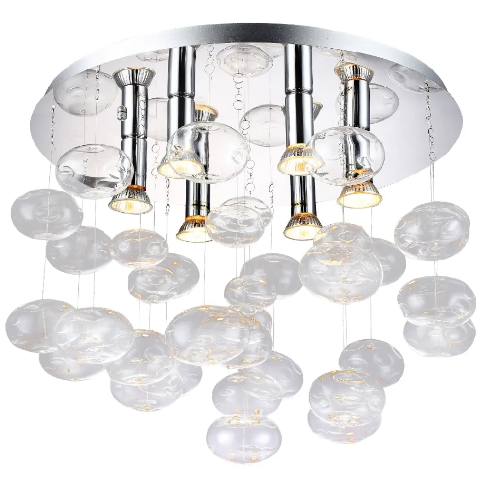 Plafoniere Moderne-Selezionato da Mazzolaluce Plafoniera bolle di cristallo trasparente sospese 50cm