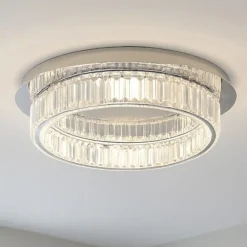 Plafoniere Moderne-Selezionato da Mazzolaluce Plafoniera camera da letto cerchio di cristallo contemporanea
