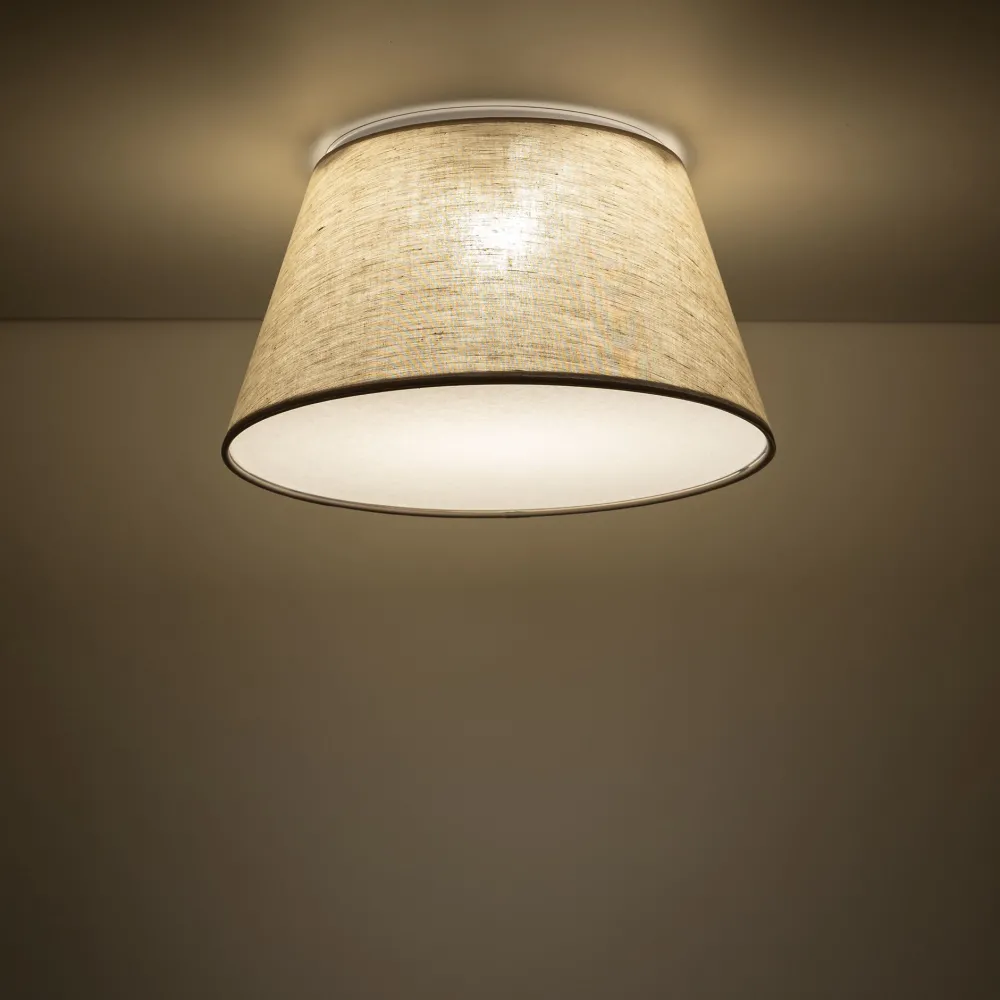 Plafoniere Moderne-Selezionato da Mazzolaluce Plafoniera camera da letto cono in tessuto 38 cm