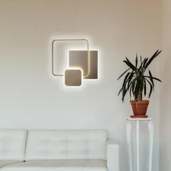 Plafoniere Moderne-Vivida International Plafoniera camera da letto led 60w 3000k 4000k quadrati sabbia vivida