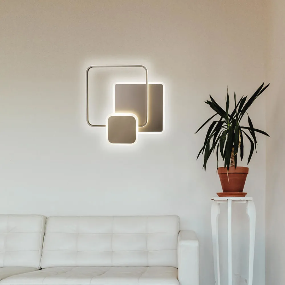 Plafoniere Moderne-Vivida International Plafoniera camera da letto led 60w 3000k 4000k quadrati sabbia vivida