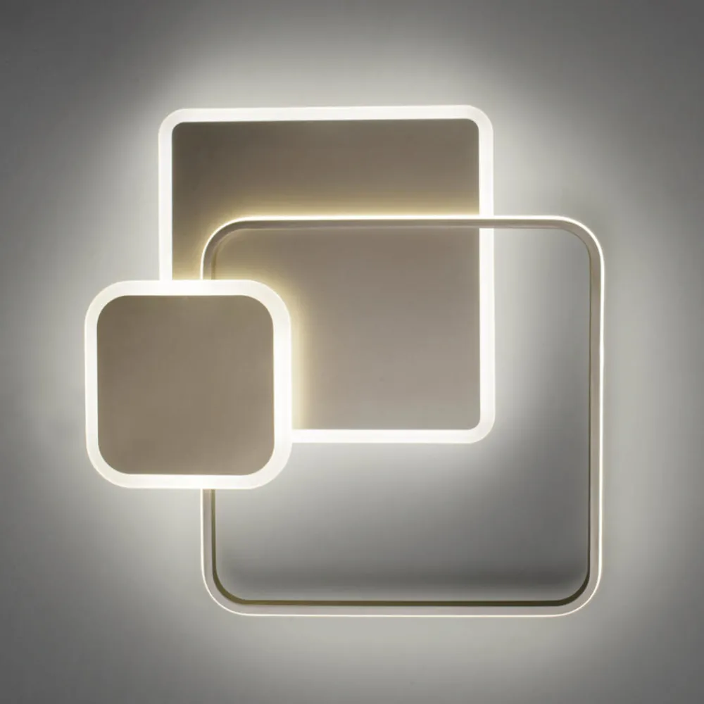Plafoniere Moderne-Vivida International Plafoniera camera da letto led 60w 3000k 4000k quadrati sabbia vivida