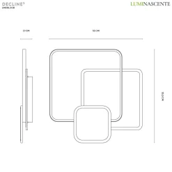Plafoniere Moderne-Vivida International Plafoniera camera da letto led 60w 3000k 4000k quadrati sabbia vivida