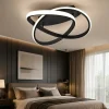 Plafoniere Moderne-Selezionato da Mazzolaluce Plafoniera camera da letto led 18w 3000k dimmerabile nera