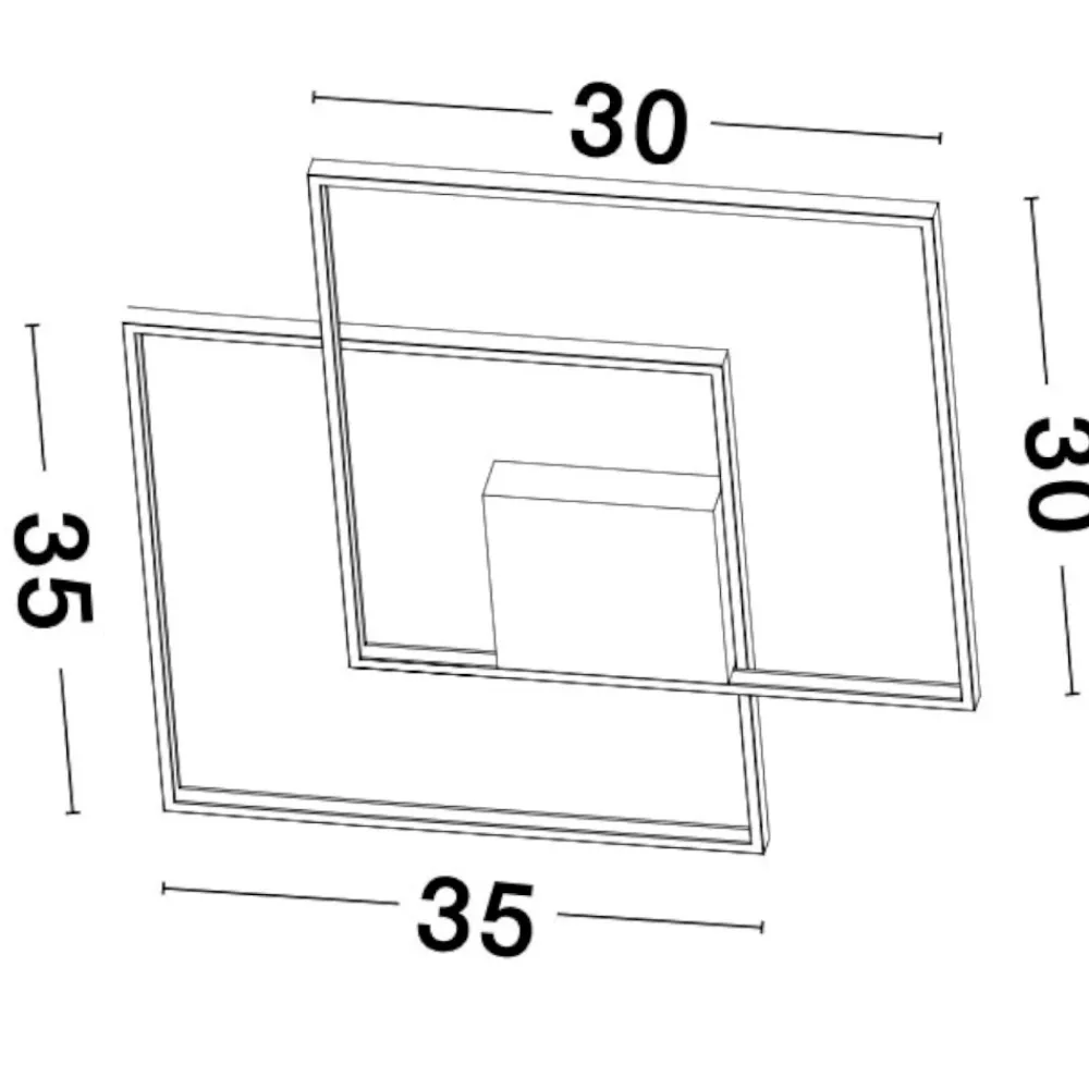 Plafoniere Moderne-Selezionato da Mazzolaluce Plafoniera camera da letto led design bianca dimmerabile 30w 3000k
