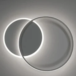 Plafoniere Moderne-Vivida International Plafoniera camera da letto vivida eclipse2 bianca led 50w 3000k 4000k