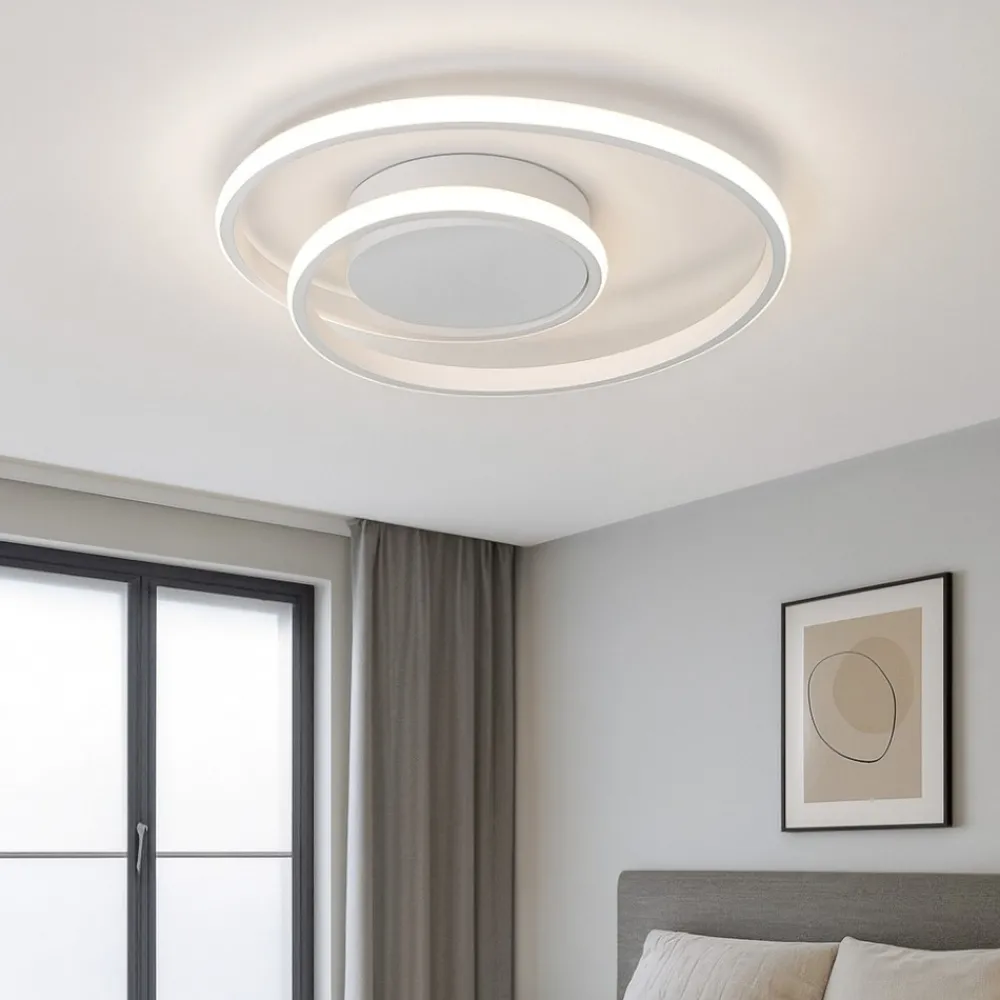 Plafoniere Moderne-Selezionato da Mazzolaluce Plafoniera camera da letto 22w 3000k bianca dimmerabile