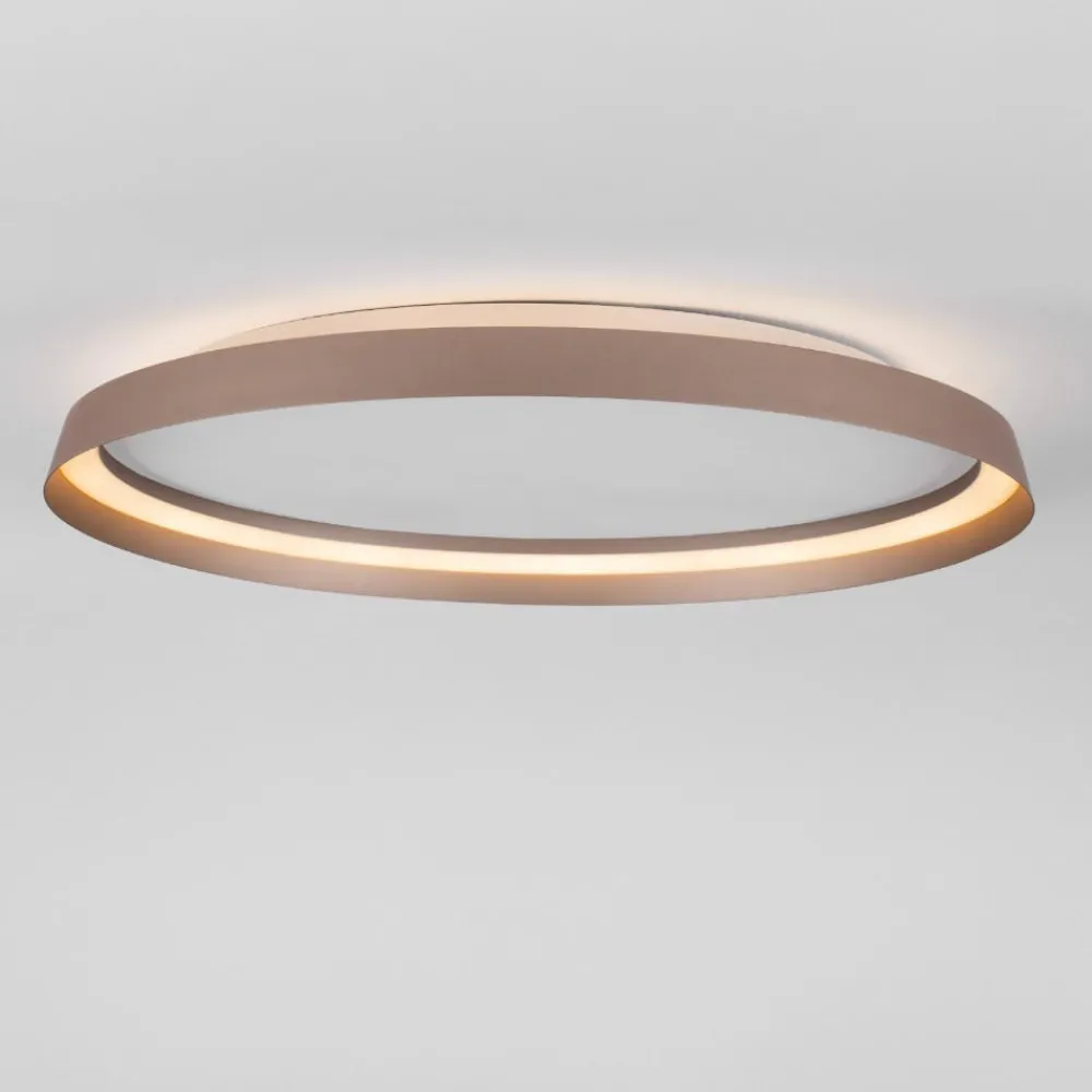 Plafoniere Moderne-Selezionato da Mazzolaluce Plafoniera camera da letto 48w 2700k 4000k champagne marrone rotonda