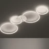 Plafoniere Moderne-Selezionato da Mazzolaluce Plafoniera cerchi led 37w 3000k dimmerabile moderna bianca