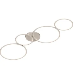 Plafoniere Moderne-Selezionato da Mazzolaluce Plafoniera cerchi led 37w 3000k dimmerabile moderna bianca