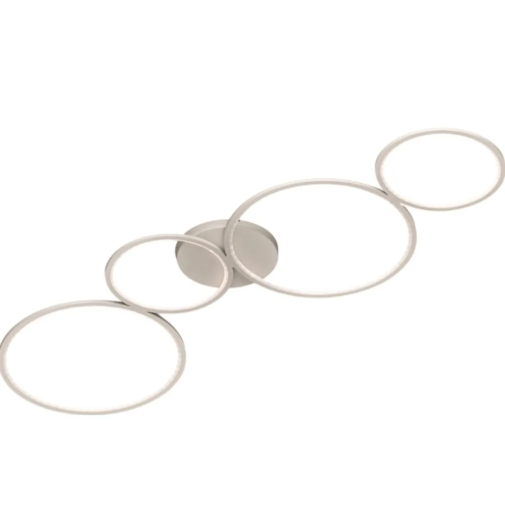 Plafoniere Moderne-Selezionato da Mazzolaluce Plafoniera cerchi led 37w 3000k dimmerabile moderna bianca