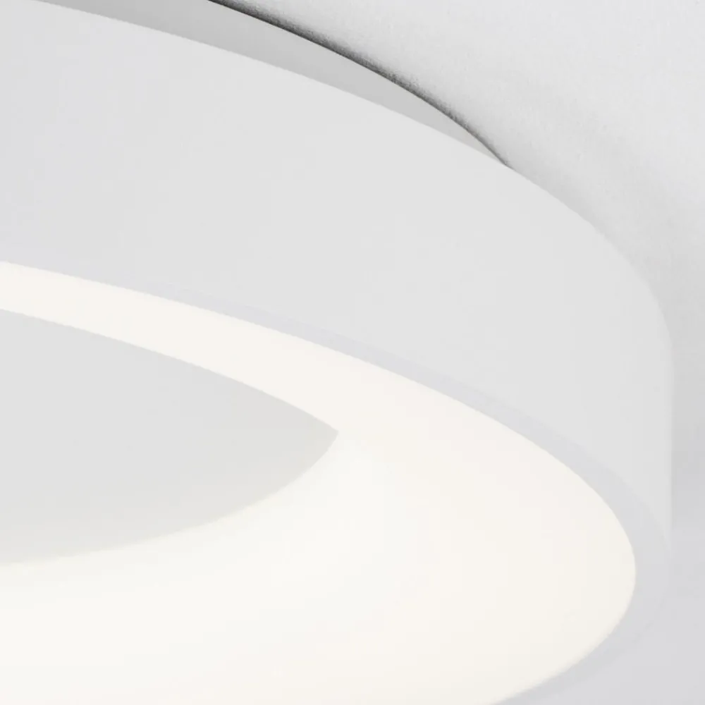 Plafoniere Moderne-Selezionato da Mazzolaluce Plafoniera cerchio bianco 60cm rotonda led 50w 3000k dimmerabile