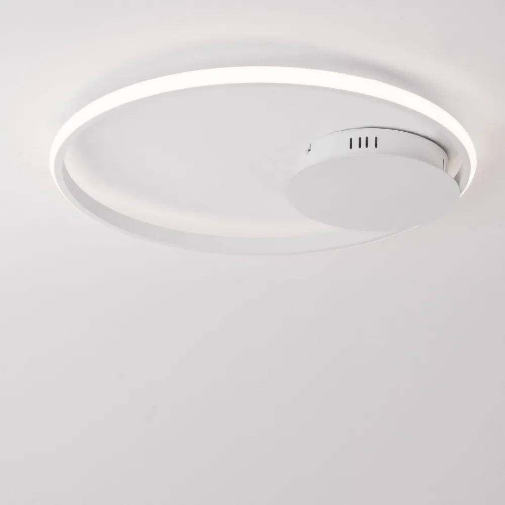 Plafoniere Moderne-Selezionato da Mazzolaluce Plafoniera cerchio bianco led design moderna per cucina