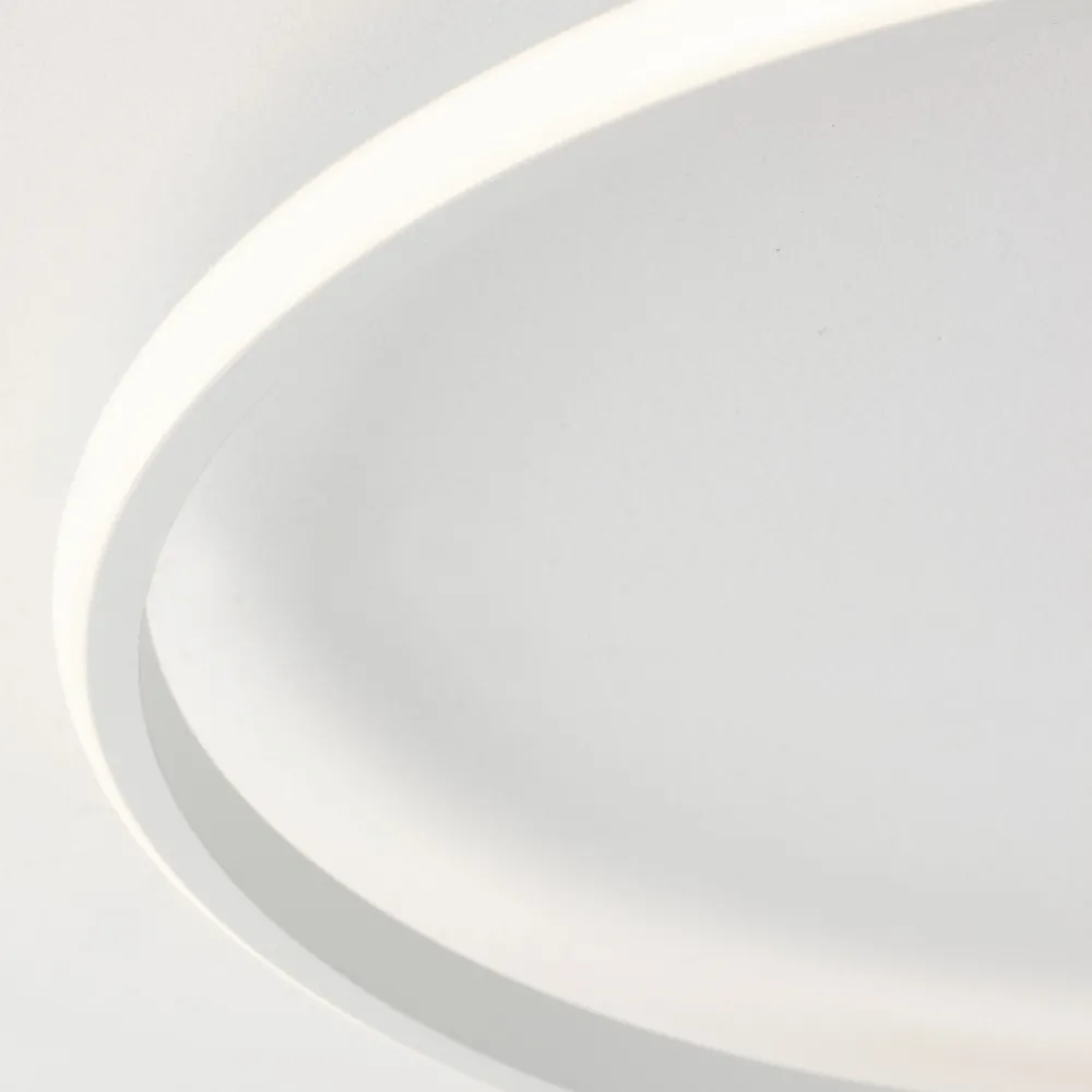 Plafoniere Moderne-Selezionato da Mazzolaluce Plafoniera cerchio bianco led design moderna per cucina