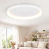 Plafoniere Moderne-Selezionato da Mazzolaluce Plafoniera cerchio bianco moderna led dimmerabile per soggiorno