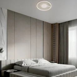 Plafoniere Moderne-Selezionato da Mazzolaluce Plafoniera cerchio 60 cm bianca moderna led 48w cct 2700k 3000k 4000k dimmerabile per soggiorno