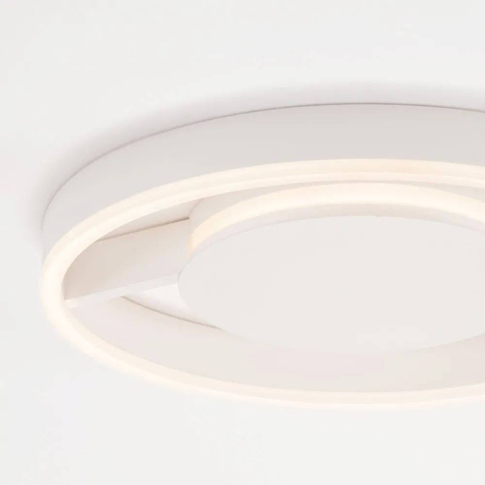 Plafoniere Moderne-Selezionato da Mazzolaluce Plafoniera cerchio 60 cm bianca moderna led 48w cct 2700k 3000k 4000k dimmerabile per soggiorno
