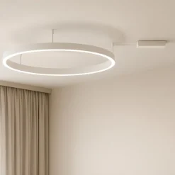Plafoniere Moderne-Selezionato da Mazzolaluce Plafoniera cerchio 100cm bianco led 60w 3000k dimmerabile