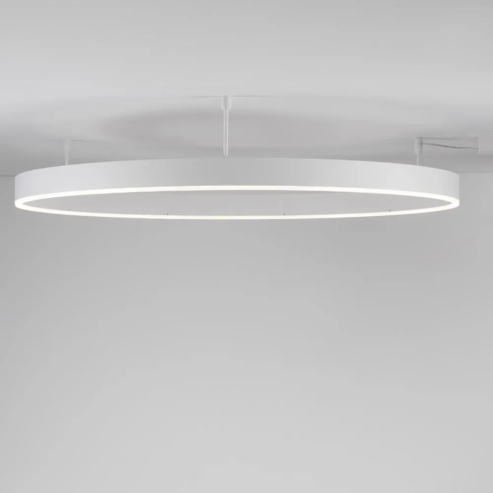 Plafoniere Moderne-Selezionato da Mazzolaluce Plafoniera cerchio 100cm bianco led 60w 3000k dimmerabile