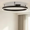 Plafoniere Moderne-Selezionato da Mazzolaluce Plafoniera cerchio 80cm nera led 50w 3000k dimmerabile