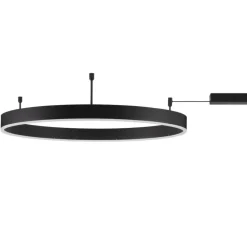 Plafoniere Moderne-Selezionato da Mazzolaluce Plafoniera cerchio 80cm nera led 50w 3000k dimmerabile